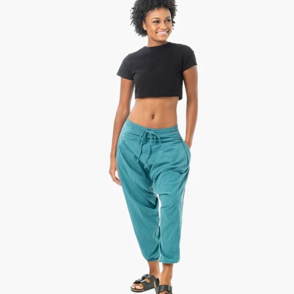 Winter Savannah Harem Pant Unisex Yoga Travel Baggy Cotton Boho Hippie - Picture 3 of 10